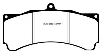 DP4005R EBC Brakes Yellowstuff Тормозные колодки перед SUBARU Impreza Ширина 152мм, Высота 80мм, Толщина 18мм