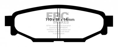 DP51584NDX EBC Brakes Bluestuff Тормозные колодки зад MITSUBISHI Spacegear, Spacerunner; SUBARU Impreza, Legacy, Outback выпуск 1991-2014 года