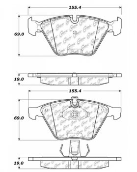 104.09181 Тормозные колодки Posi-Quiet Metallic BMW перед 