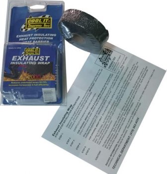 11153 THERMO TEC Термолента для выпускных коллекторов и глушителей черная 25мм X 4,6м 