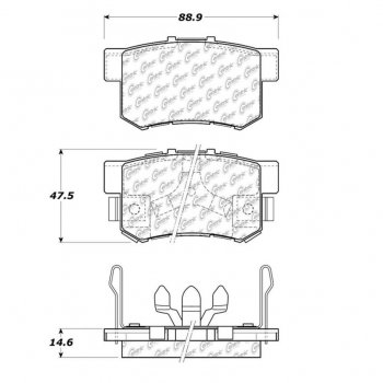 105.10860 Тормозные колодки Posi-Quiet Ceramic ACURA, HONDA зад. 