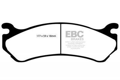 DP1304 EBC Brakes Ultimax2 Тормозные колодки перед  CADILLAC Escalade; CHEVROLET Astro, Avalanche, Tahoe; GMC Yuko выпуска 2002 — 2008 года