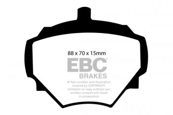 DP182 EBC Brakes Ultimax2 Тормозные колодки перед  VAUXHALL Cresta, Victor, Viscount, VX4/90 выпуска 1966-1974 года