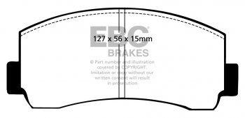 DP4289R EBC Brakes Yellowstuff Тормозные колодки перед TOYOTA Celica Ширина 127мм, Высота 56мм, Толщина 15мм