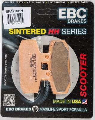 SFA256HH EBC BRAKES Double-H™ тормозные колодки APRILIA, CAGIVA, DERBI, GARELLI, GILERA, HONDA, MALAGUTI, MOTO MORINI, SCARABEO 1985-2012 года выпуска