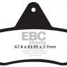 FA271TT EBC BRAKES Organic тормозные колодки  ARCTIC CAT 250, 300, 400, 454, 500, 650; LAVERDA Quasar; MASSEY-FERGUSON (ATV) MF; PIAGGIO Trackmaster
