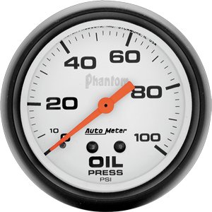 2-5/8" Давление масла, 0-100 PSI, MECH, PHANTOM AUTO METER #5821 Oil Pressure