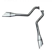 60-43-SIDEPIPES KOOKS HEADERS 2" side pipes w/ 1 3/4" x 4 1/2" Slash Cut Polished Tips. Can be used with Boss H-Pipe to fit Side Pipes on Non-Side Pipe cars для: FORD MUSTANG GT