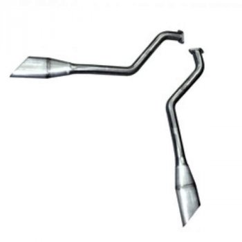 60-43-SIDEPIPES KOOKS HEADERS 2" side pipes w/ 1 3/4" x 4 1/2" Slash Cut Polished Tips. Can be used with Boss H-Pipe to fit Side Pipes on Non-Side Pipe cars для: FORD MUSTANG GT 