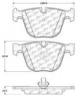 104.09193 Тормозные колодки Posi-Quiet Metallic BMW