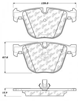 104.09193 Тормозные колодки Posi-Quiet Metallic BMW 