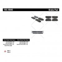 105.18940 Тормозные колодки Posi-Quiet Ceramic AUDI перед