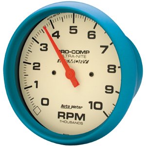 5" тахометр, 10,000 RPM, W/ MEM, ULTRA-NITE AUTO METER #4594 Tachometer