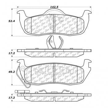105.10870 Тормозные колодки Posi-Quiet Ceramic JEEP ; JEEP/COMMANDER; JEEP/GRANDCHEROKEE