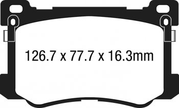 DP33048C EBC Brakes Redstuff Тормозные колодки HYUNDAI Genesis, Genesis Coupe выпуска 2008-2016 года