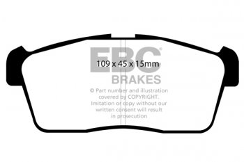 DP1344 EBC Brakes Ultimax2 Тормозные колодки перед  DAIHATSU Copen, Sirion, YRV; MITSUBISHI i; NISSAN Pixo; PERODUA Myvi; SUBARU Justy; SUZUKI Alto, Celerio, Ignis, Super Carry; TOYOTA bB выпуска 1999-2023 года