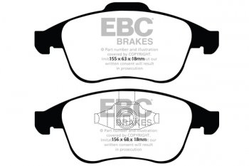 DP1993 EBC Brakes Ultimax2 Тормозные колодки перед  RENAULT Laguna выпуска 2007-2015 года