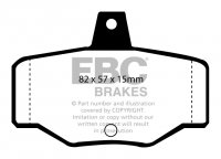 DP2834 EBC Brakes Greenstuff тормозные колодки зад NISSAN Almera, Almera Tino, Primera, Pulsar
