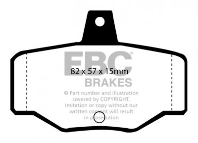 DP2834 EBC Brakes Greenstuff тормозные колодки зад NISSAN Almera, Almera Tino, Primera, Pulsar выпуска 1990-2006 года