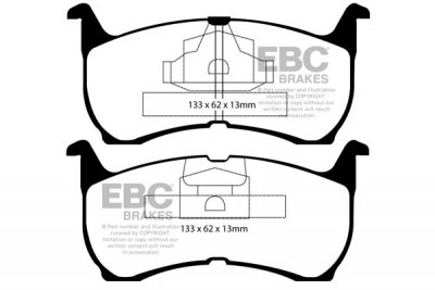 DP1503 EBC Brakes Ultimax2 Тормозные колодки перед  FORD Fairlane, Fairmont, Falcon, Telstar выпуска 1983-1999 года