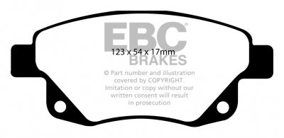 DPC1918 EBC Heavy Duty Carbon колодки зад.FORD 