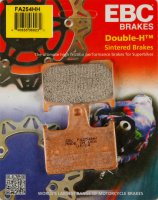 FA254HH EBC BRAKES Double-H™ тормозные колодки  HONDA CB, VT, X4; KAWASAKI GTR, ZX, ZZ; MZ/MUZ 1000; SUZUKI GS, GSF, GSX, GSXR