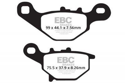FA230TT EBC BRAKES Organic тормозные колодки  KAWASAKI KLX, KMX; SUZUKI DR, RM 1996-2012 года выпуска