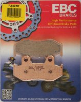 FA323R EBC BRAKES Organic тормозные колодки  HONDA NES, PES, SCV, SES, SH, SH125i, SH150i; ITALJET Jack, Torpedo; MZ/MUZ Mantizz; W K BIKES Trial; YAMAHA YF
