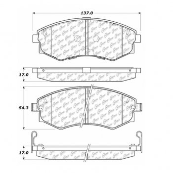 105.07000 Тормозные колодки Posi-Quiet Ceramic HYUNDAI ; HYUNDAI/ELANTRA