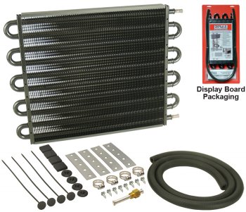 13205 DERALE Радиатор серии 7000 выход/вход с боку 17" 10 комплект для трансмиссии 11/32" 