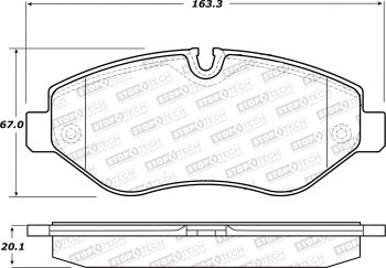 308.13160  StopTech Street Тормозные колодки Freightliner, Mercedes-Benz, Volkswagen Передние