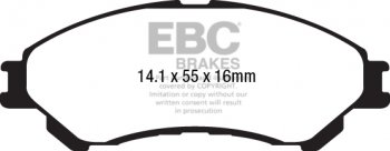 DPX2217 EBC Brakes Ultimax2 Тормозные колодки перед  SUZUKI SX4, Vitara выпуска 2013-2023 года