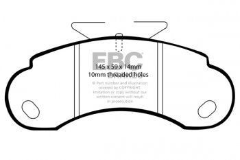 DP832/2 EBC Brakes Ultimax2 Тормозные колодки перед  MERCEDES-BENZ MB100D; SANTANA Series V1 выпуска 1983-1994 года
