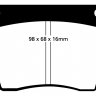 DP5108NDX EBC Brakes колодки тормозные перед AC, ALFA ROMEO, ASTON MARTIN, AUSTIN, BRISTOL, DAIMLER, DINO, FERRARI, FIAT, JAGUAR, JENSEN, LOTUS, MONTEVERDI, MORRIS, PANTHER, RELIANT, SIATA, VOLVO, WOLSELEY