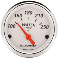 2" датчик температура воды, 100-250`F ELEC, ARCTIC WHITE AUTO METER #1337