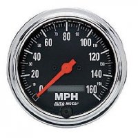 3-3/8" сподометр, 160 MPH, IN-DASH, LCD, ELEC AUTO METER #2489