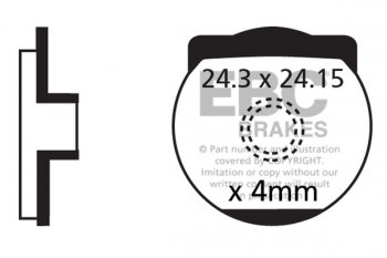 CFA316 EBC BRAKES Organic тормозные колодки 