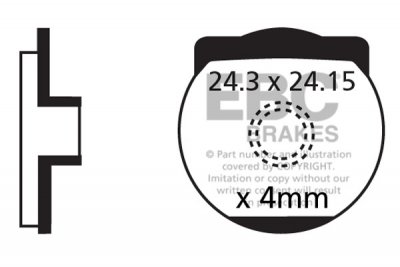 CFA316 EBC BRAKES Organic тормозные колодки 