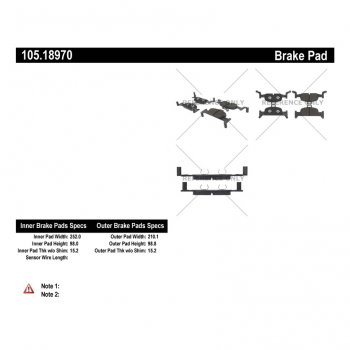 105.18970 Тормозные колодки Posi-Quiet Ceramic AUDI перед 