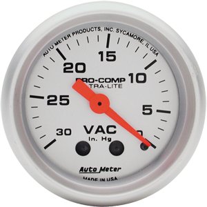 2" вакуумметр 30 IN. HG, MECH, ULTRA-LITE AUTO METER #4384 Vacuum