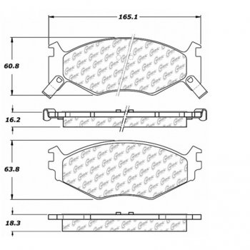 106.05220 Тормозные колодки PosiQuiet Extended Wear CHRYSLER ; CHRYSLER/LEBARON; CHRYSLER/TOWN