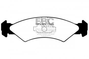 DP4512R EBC Brakes Yellowstuff Тормозные колодки перед FORD Fiesta Ширина 141мм, Высота 42мм, Толщина 17мм
