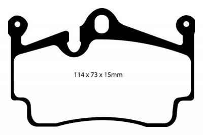 DP31920C EBC Brakes Redstuff Тормозные колодки зад. PORSCHE Boxster, Boxster GTS, Boxster S, Boxster Spyder, Cayman выпуска 2004-2018 года