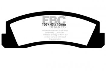 DP309 EBC Brakes Ultimax2 тормозные колодки Lada Niva LADA Niva выпуска 1977-2023 года