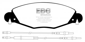 DP21372 EBC Brakes Greenstuff тормозные колодки перед. CITROEN C5 выпуска 2001-2008 года