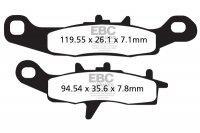 FA258TT EBC BRAKES Organic тормозные колодки  KAWASAKI KL, KLX, KX; SUZUKI RM