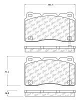 104.10500 Тормозные колодки Posi-Quiet Metallic DODGE зад., перед