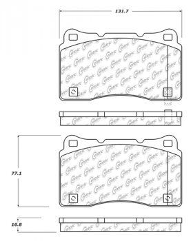 104.10500 Тормозные колодки Posi-Quiet Metallic DODGE зад., перед 