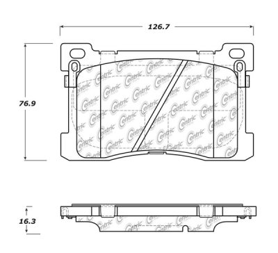 105.15760 Тормозные колодки Posi-Quiet Ceramic HYUNDAI, KIA перед 