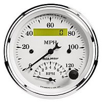 3-3/8" тахометр/сподометр COMBO 8K/120 MPH, LCD, ELEC AUTO METER #1681